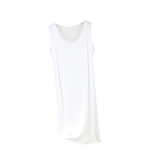 Annhoo Womens Nightgown Casual V Neck Solid Color Ribbed Knit Slim Sleeveless Nightdress Loungewear Clothes