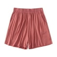 thumbnail image 1 of Annhoo Womens Pajama Shorts Casual Elastic Waist Side Slit Loose Sleepwear Summer Loose Soft Loungewear Shorts, 1 of 7