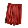 thumbnail image 1 of Annhoo Womens Pajama Shorts Summer Comfort Elastic Waisted Knee Length Short Cute Ruffle Trim Short Loungewear, 1 of 6