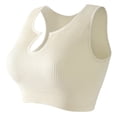 thumbnail image 1 of Annhoo Womens Ribbed Workout Tank Tops with Built in Bras Summer No Underwire Full Coverage Yoga Sports Bralettes, 1 of 3