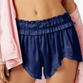 thumbnail image 1 of Annhoo Womens Satin Pajama Shorts Casual Elastic Waist Lounge Shorts Ruffle Bottoms Loose Comfy Soft Sleepwear, 1 of 2