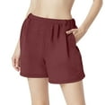 thumbnail image 1 of Annhoo Womens Shorts Summer Elastic Waisted Casual Comfy Trendy Beach Vacation Solid Color Shorts with Pockets, 1 of 8