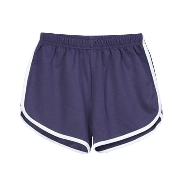 Annhoo Womens Shorts Spring Summer Lightweight Block Color High Waist Cotton Short Pants Running Clothes