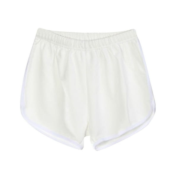 Annhoo Womens Shorts Spring Summer Lightweight Block Color High Waist Cotton Short Pants Running Clothes