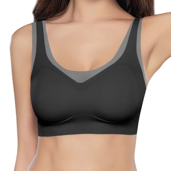 Annhoo Womens Silk Bras Push up No Underwire Seamless Sports Bras Comfort Soft Full Coverage Solid Supportive Bralettes