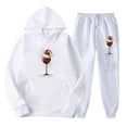 thumbnail image 1 of Annhoo Womens Sweatsuits Christmas Funny Printed Sets Long Sleeve Hooded Sweatshirt Sweatpants 2 Piece Outfits, 1 of 2