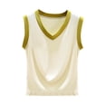 thumbnail image 1 of Annhoo Womens Tank Tops Spring Summer V Neck Ribbed Knit Block Color Sleeveless Shirts Comfortable Clothes, 1 of 3
