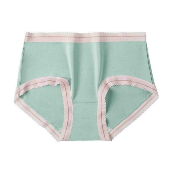 Annhoo Womens Underwear Casual Low Rise Full Coverage Seamless Briefs Lace Trim No Show Soft Breathable Panties