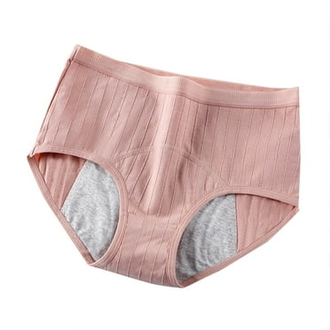 Annhoo Womens Underwear Cotton Mid Rise Breathable Plain Panties Comfort Traceless Absorbency Leakproof Briefs