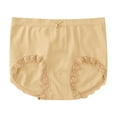 thumbnail image 1 of Annhoo Womens Underwear Cute Bowknot Front Mid Waisted Panties Trendy Lace Trim Full Coverage Seamless Briefs, 1 of 3