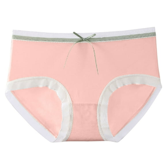Annhoo Womens Underwear Lace Trim Full Coverage Panties Cute Bowknot Front High Waisted Breathable Briefs