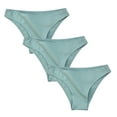 thumbnail image 1 of Annhoo Womens Underwear Seamless Low Rise Everyday Briefs Casual Comfort Solid No Show Stretch Panties 3 Pack, 1 of 3