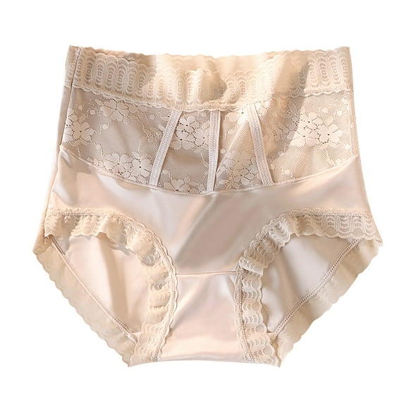 Annhoo Womens Undwears High Waisted Lace up Butt Lifting Panties Cozy Breathable Full Coverage Everyday Briefs