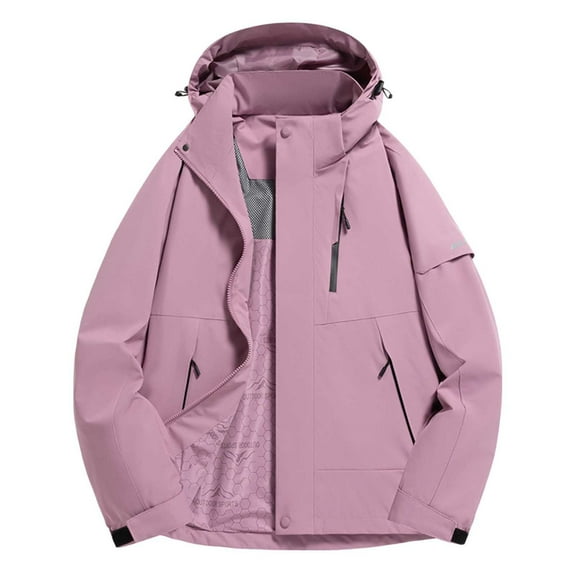 Annhoo Womens Windbreaker Jacket Long Sleeve Thin Hiking Coats Fall Plus Size Outdoors Mountain Rain Jackets