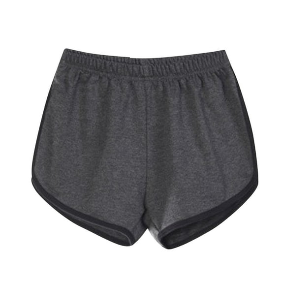 Annhoo Womens Workout Shorts Cotton Elastic Waist Striped Summer Comfy Gym Athletic Jogger Running Shorts Pants