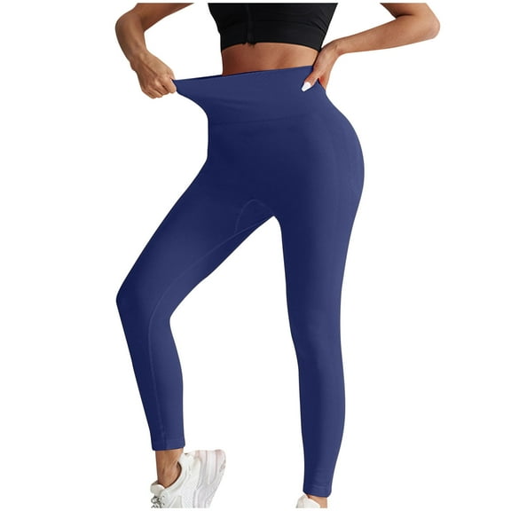 Annhoo Womens Yoga Leggings Casual High Waisted Butt Lifting Slim Stretchy Trousers Workout Sports Joggers