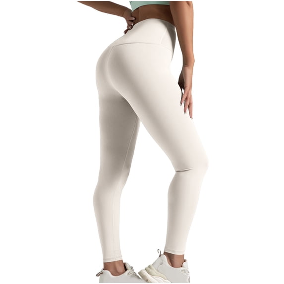 Annhoo Womens Yoga Pants Solid Color High Waist Lightweight Stretchable Leggings Summer Spring Clothes