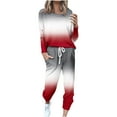thumbnail image 1 of Annhoo Workout Sets for Women 2 Piece Long Sleeve Loose Round Neck T Shirts Drawstring Waisted Plus Size Clothing, 1 of 5