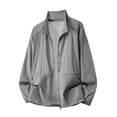 thumbnail image 1 of Annhoo Zip Up Jackets for Men Long Sleeve Stand Collar Lightweight Outerwear with Pockets Casual Running Jackets, 1 of 8