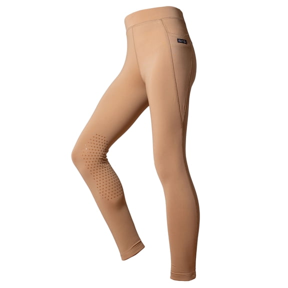Anni Lyn Sportswear Kid's Elevate Silicone Knee Patch Tight (X-Small, Tan)