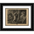 thumbnail image 1 of Annibale Carracci 2x Matted 24x20 Black Ornate Framed Art Print 'Angel announcing the resurrection of Christ to the three Marys', 1 of 2