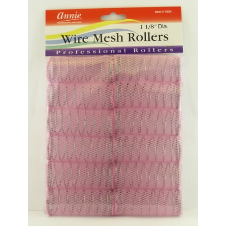 Annie 1-1/8" Wire Mesh Hair Rollers - 12 Pcs.