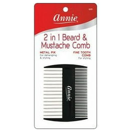 Annie 2 In 1 Beard & Mustache Comb,Pack of 2