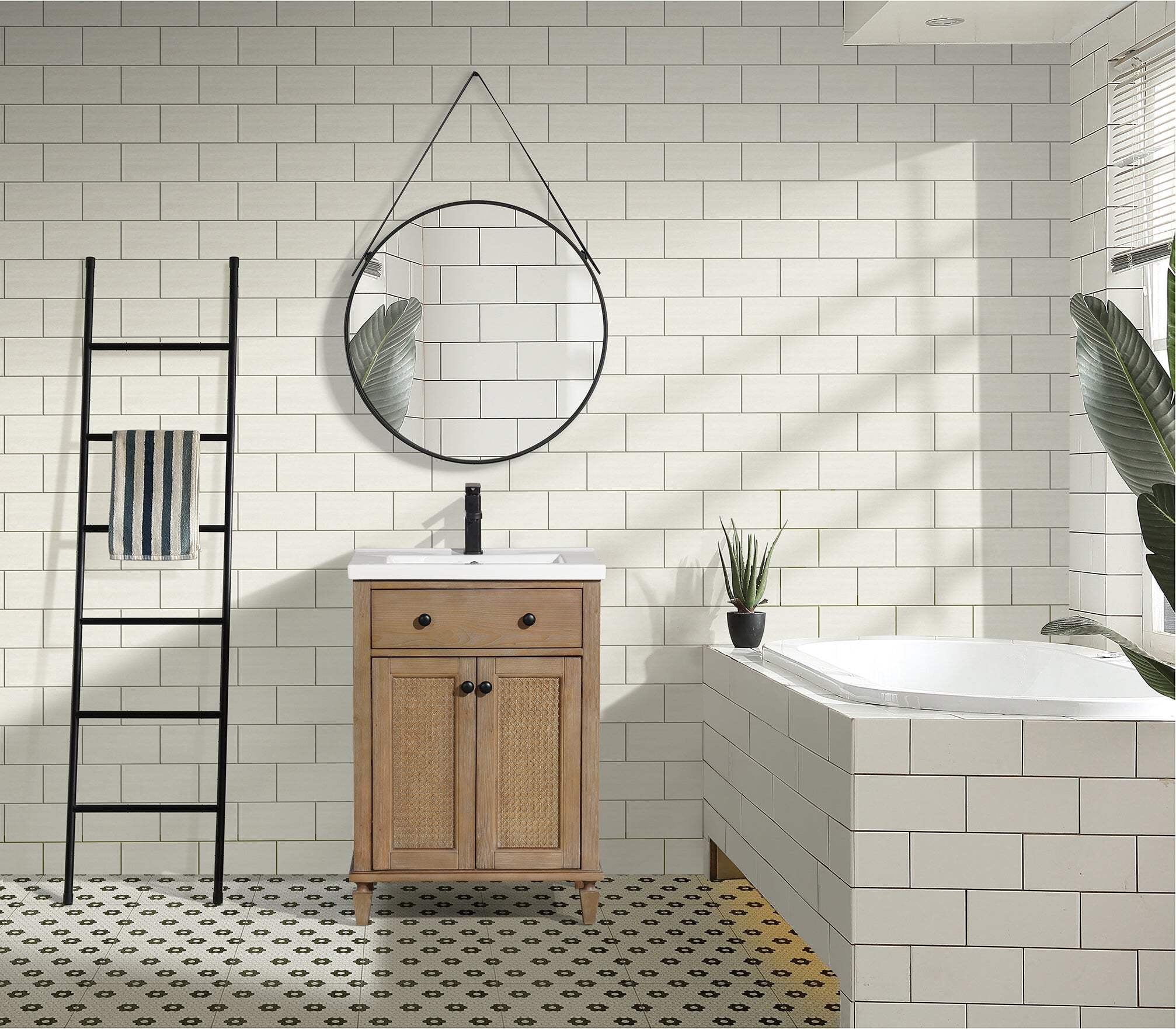 Annie 24" Weathered Fir Bathroom Vanity with Ceramic Sink
