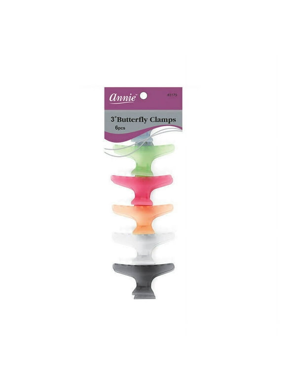 Annie 3" Butterfly Clamps, 6/PK, Pack of 1, 2 Packs