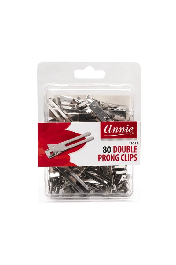 Double Prong Hair Clips | 80 Count – Durable Styling Clips