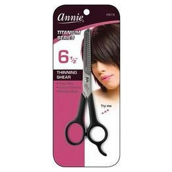 Annie 6 1/2" Stainless Titanium Coat Hair Thinning Shear