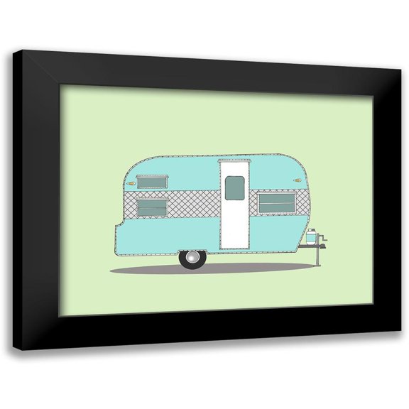 Annie Bailey Art 14x12 Black Modern Framed Museum Art Print Titled - Frolic Camper