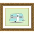 thumbnail image 1 of Annie Bailey Art 18x15 Gold Ornate Wood Framed with Double Matting Museum Art Print Titled - Frolic Camper, 1 of 4