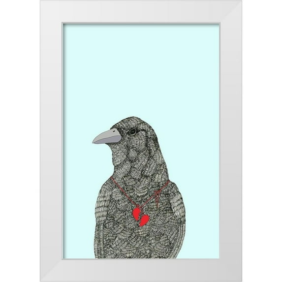 Annie Bailey Art 23x32 White Modern Wood Framed Museum Art Print Titled - Broken Heart
