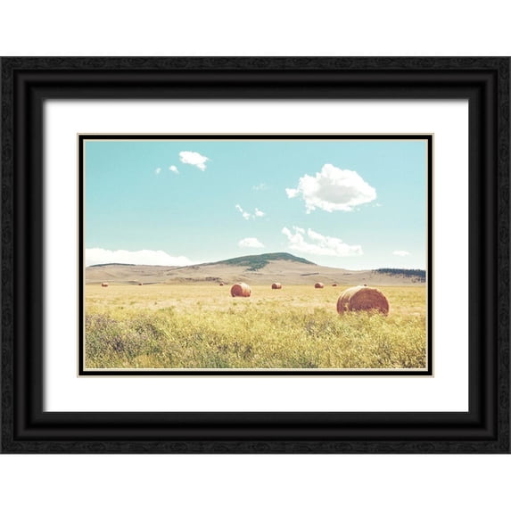 Annie Bailey Art 32x23 Black Ornate Wood Framed with Double Matting Museum Art Print Titled - A Day in the Fields