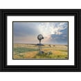 thumbnail image 1 of Annie Bailey Art 32x23 Black Ornate Wood Framed with Double Matting Museum Art Print Titled - Windmill Sunset, 1 of 4