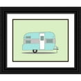 thumbnail image 1 of Annie Bailey Art 32x25 Black Ornate Wood Framed with Double Matting Museum Art Print Titled - Frolic Camper, 1 of 4