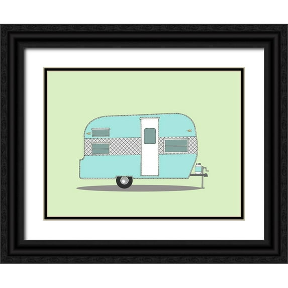 Annie Bailey Art 32x25 Black Ornate Wood Framed with Double Matting Museum Art Print Titled - Frolic Camper