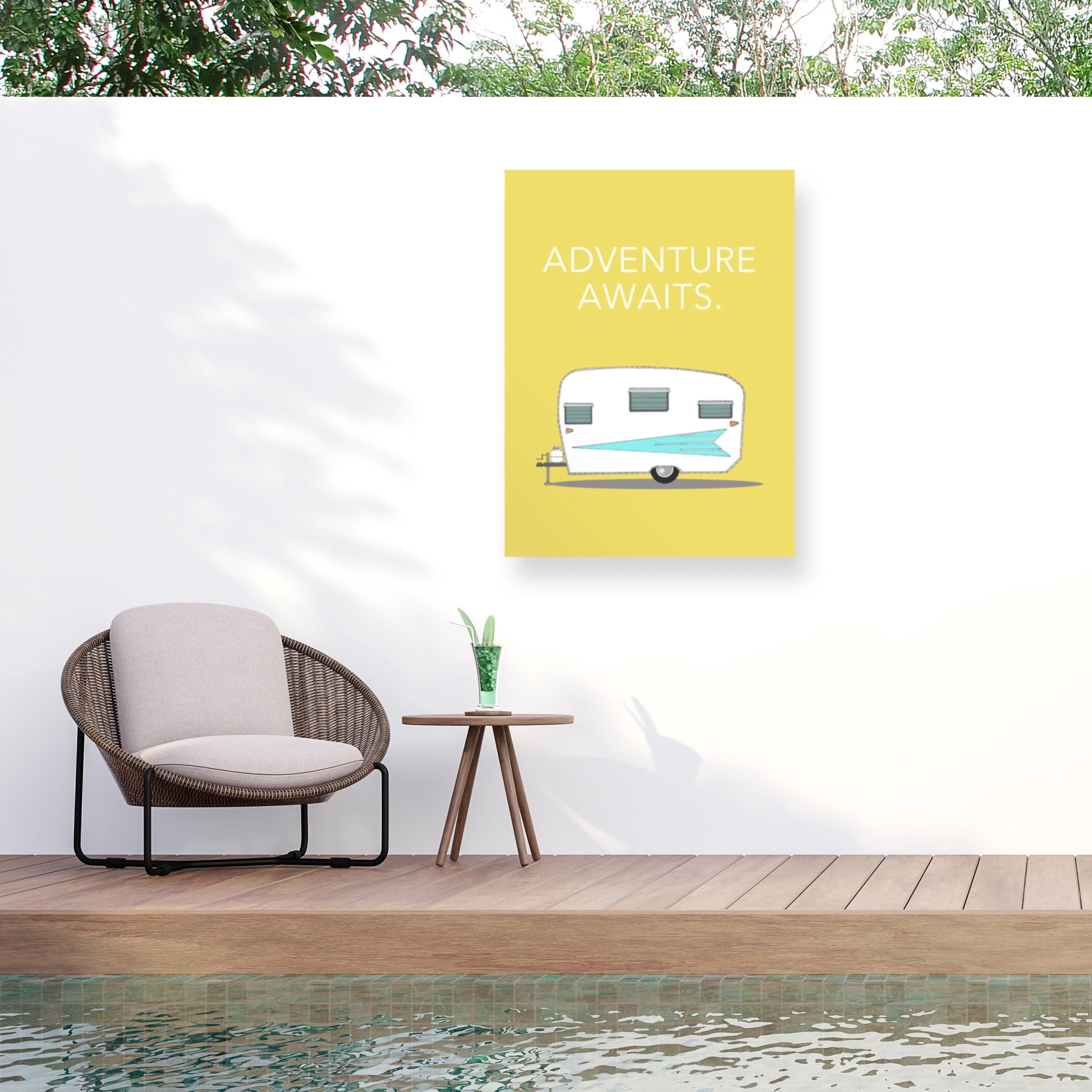 Annie Bailey Art 'Adventure Awaits Camping' Outdoor Canvas
