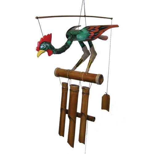 Annie Bobbing Head Rooster Bamboo Wind Chime