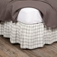 thumbnail image 1 of VHC Brands Farmhouse Annie Buffalo Check White Bed Skirt, King 78x80x16, Grey, 1 of 7