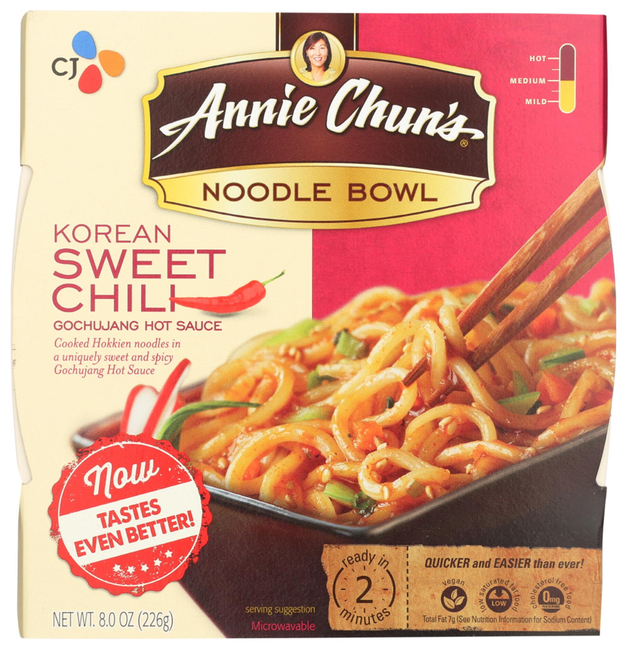 Annie Chun's Noodle Bowl, Korean Sweet Chili (Gochujang), 8 Oz, Pack of 6