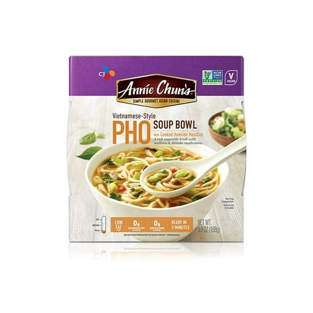 Annie Chun's Pho Soup Noodle Bowl | Non-GMO, Vegan, Shelf-Stable, 5.9-oz (Pack of 6), Vietnamese-Style Ready Meal