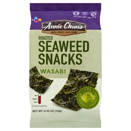 Annie Chun's Seaweed Snacks Roasted Wasabi - Case of 12 - 0.35 oz.