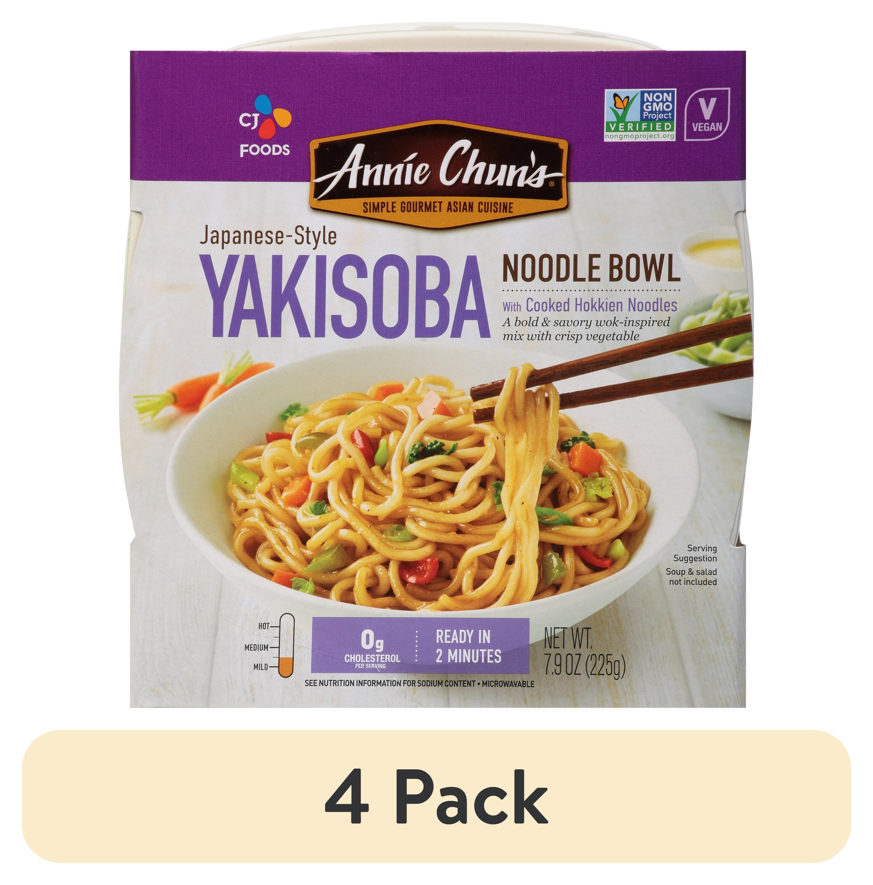 (4 pack) Annie Chun's Japanese Style Yakisoba Noodle Bowl, 7.9 oz