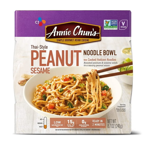 Annie Chuns Noodle Bowl Peanut Sesame 8.7 oz Pack of 3