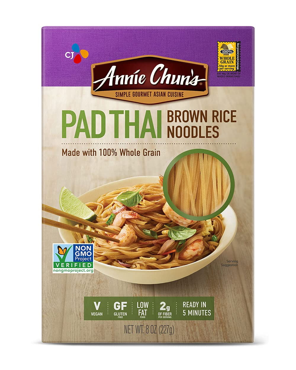 Annie Chuns Pad Thai Brown Rice Noodle 8 OZ Pack of 6 Walmart