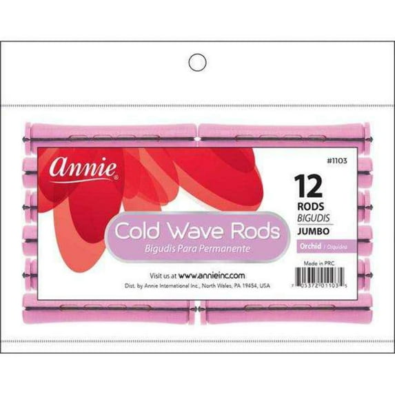 Annie Cold Wave Rods Rubber Bands Pink #1103