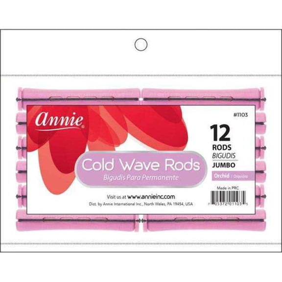 Annie Cold Wave Rods Rubber Bands Pink #1103