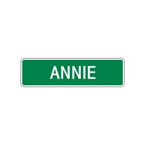 Annie Girls Children Name Indoor Outdoor Letter Printed Label Wall Plaque Decoration Aluminum Sign 4"x13.5"
